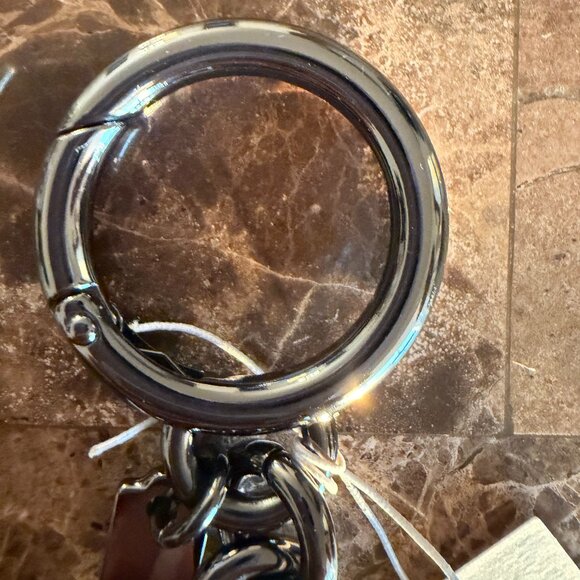 Coach Tea Rose Bag Charm & Key Holder - Picture 9 of 16